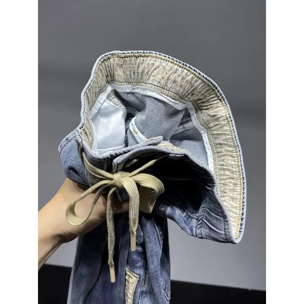 Jean Cargo Korean Tapered Baggy Washed