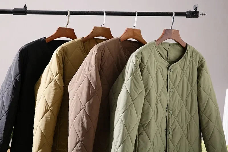 Manteau Coton Losange Couple Leger Hiver