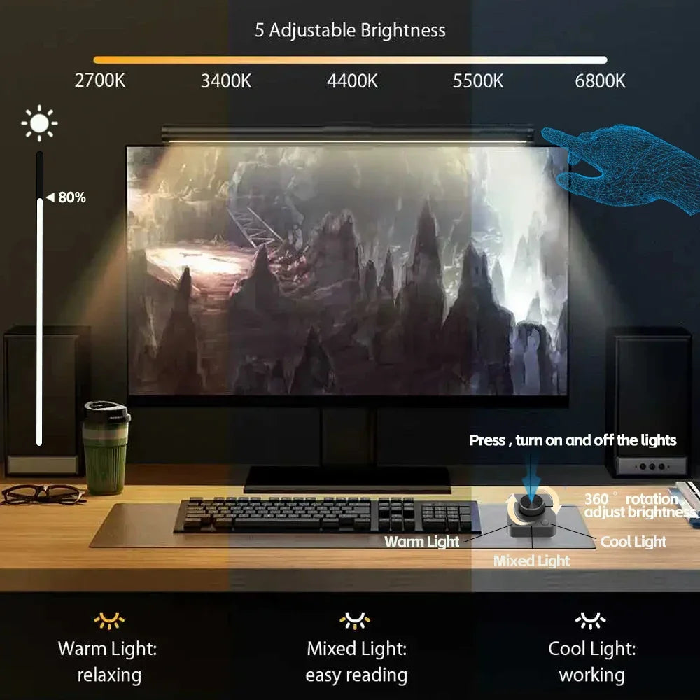 Barre Lumineuse Moniteur PC RGB Protection Yeux
