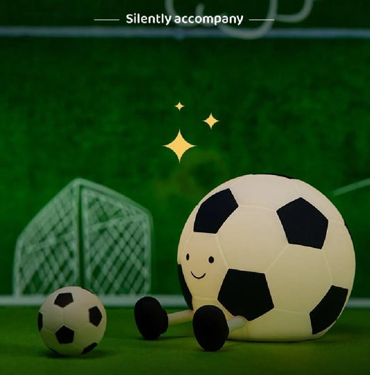 Sport Fans Soccer Light,Rechargeable Small Lamp Dimmable with Soft Touch,Football Nightlight Cute Squishy Lamp for Childs gifts