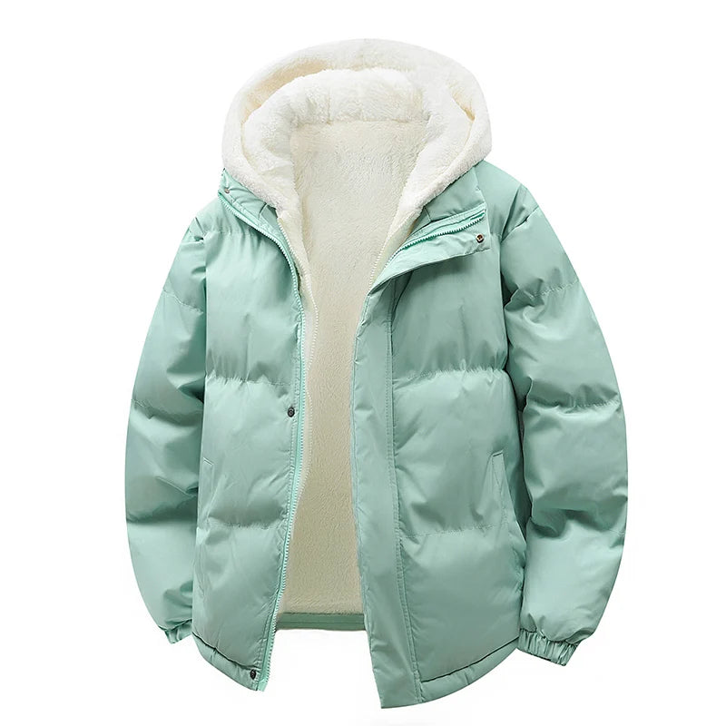 Parka Homme Agneau Fleece Faux 2 Pieces