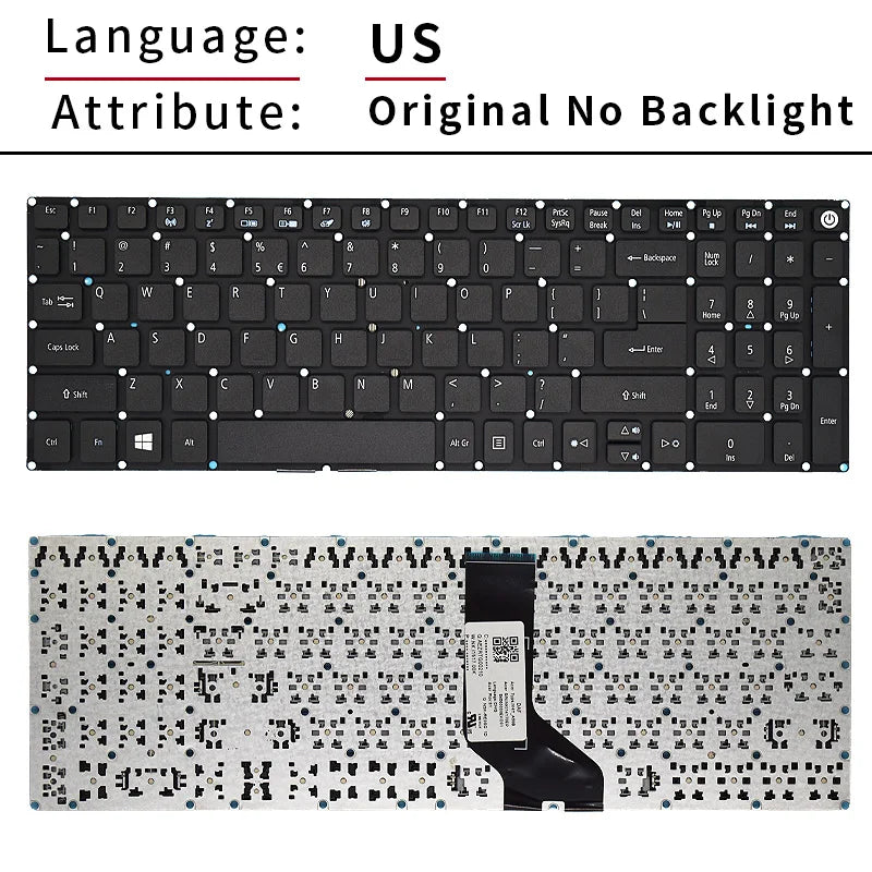 "RU/US/SP/BR Laptop Keyboard FOR Acer Aspire E5-573 E5-573T E5-573TG E5-573G E5-722 E15 E5-582P 507H 56AV 507H 54G6 F5-572 "