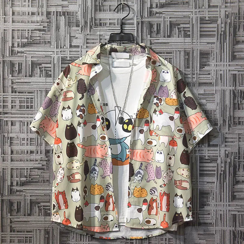 Chemise MC Homme Hip-Hop Geometrique