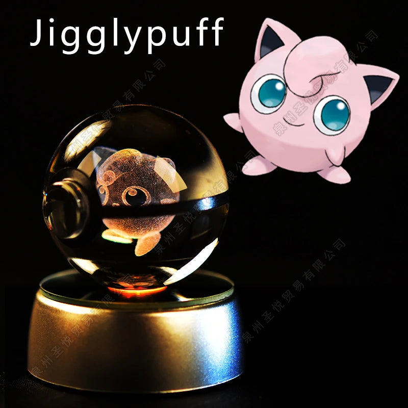 Veilleuse Pokémon 3D - Cristal de Collection (Pikachu/Gengar)
