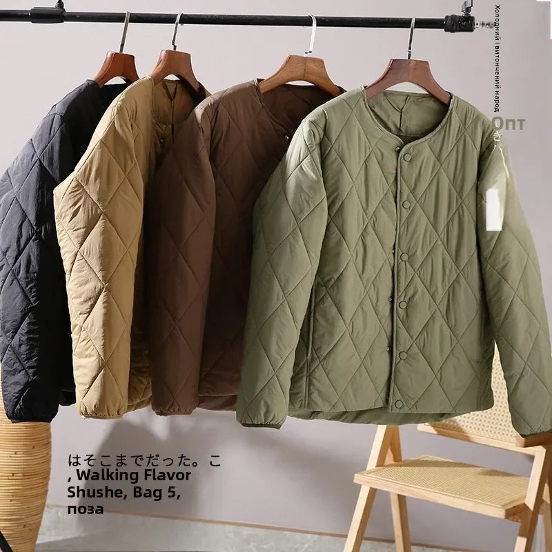 Manteau Coton Losange Couple Leger Hiver