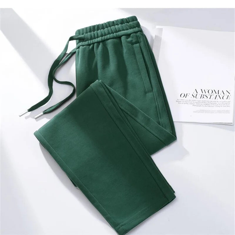 Pantalon Droit Coton Streetwear Femme