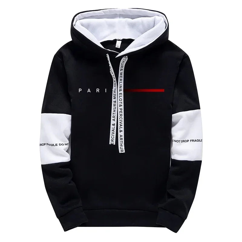Sweat Capuche Paris Fashion Streetwear Homme