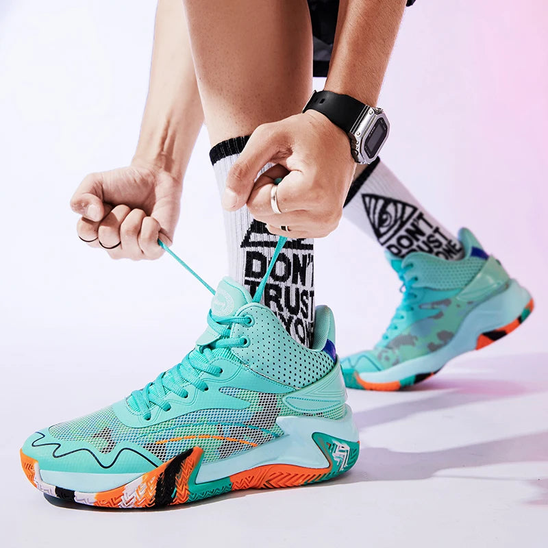 Sneaker Basketball Absorption Choc Homme