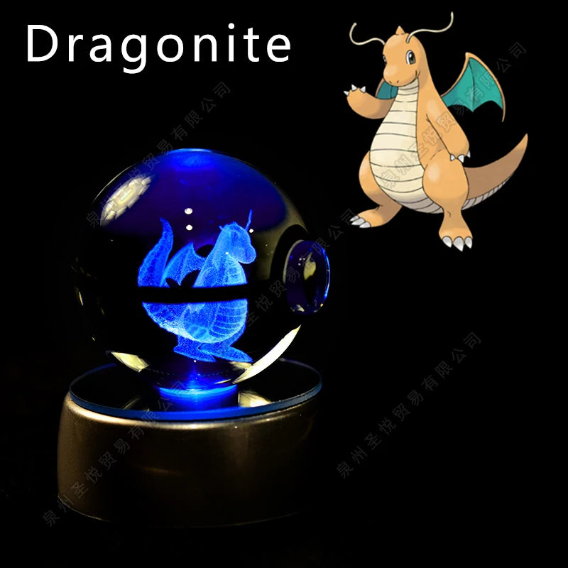 Veilleuse Pokémon 3D - Cristal de Collection (Pikachu/Gengar)