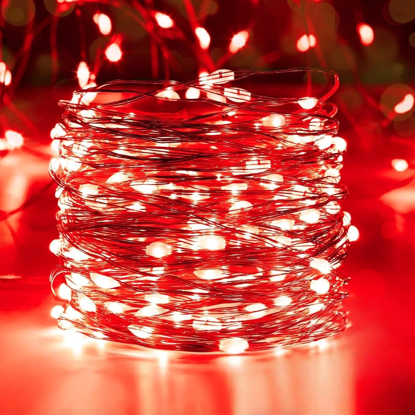 Guirlande LED Fil Cuivre Piles Déco Fête