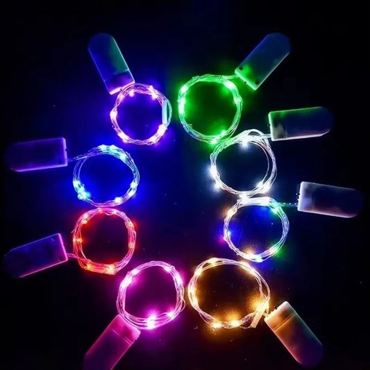 Guirlande LED Fil Cuivre Piles Déco Fête