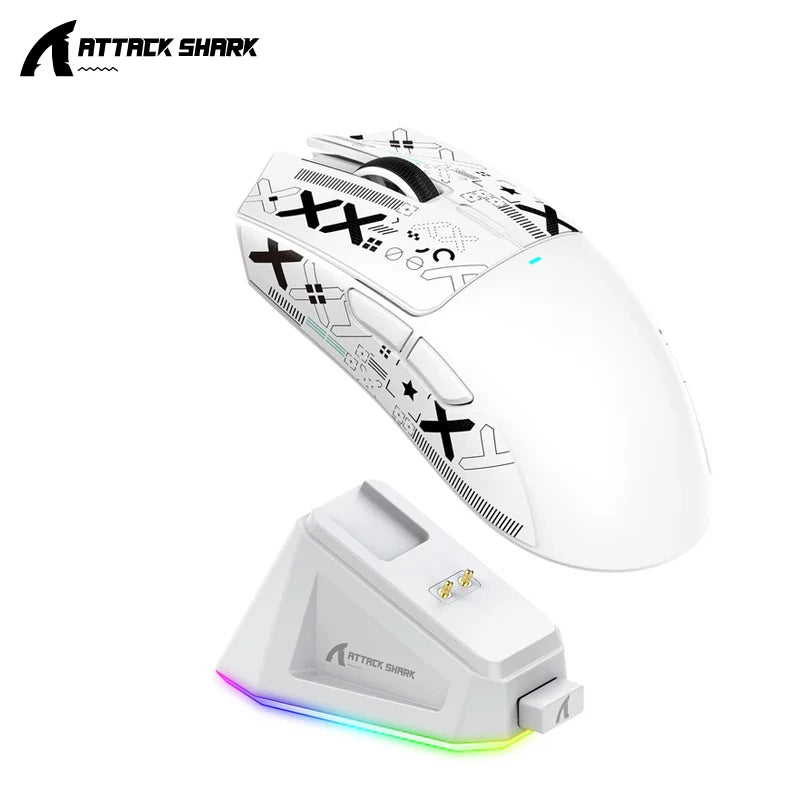 Souris Gaming Attack Shark X11 - Station de Charge RGB
