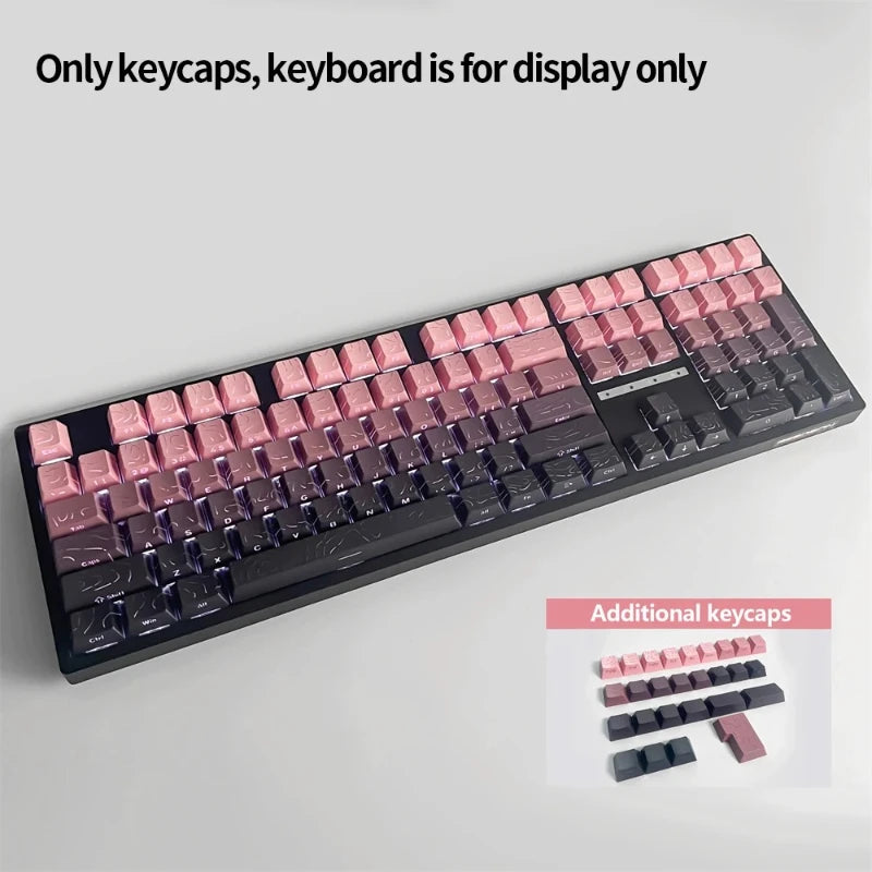 Set de Touches PBT "Neon Glow" - Gravure Latérale