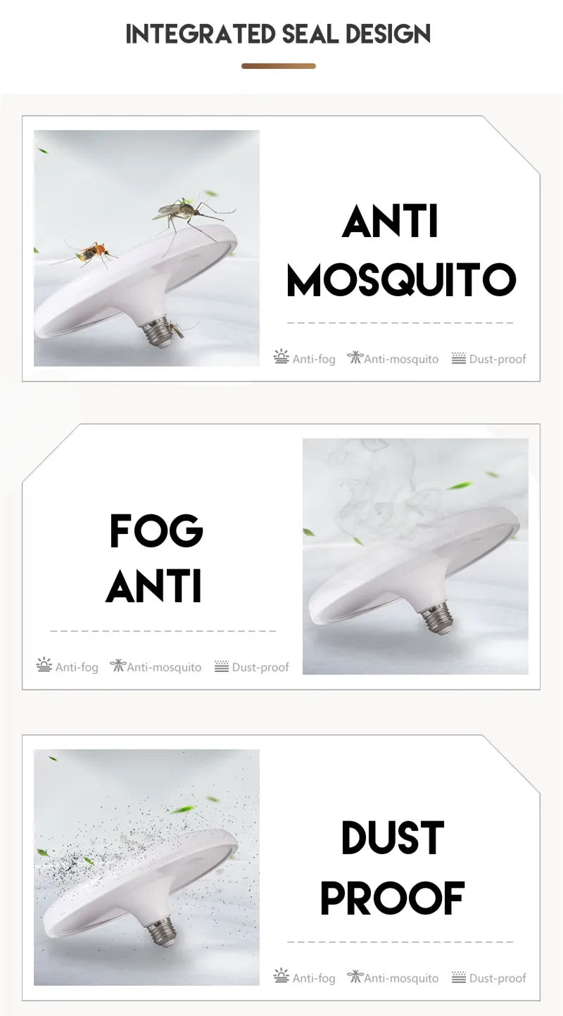 220V E27 Super Bright LED Bulb 20W 30W 40W 60W 100W UFO Leds Lights Indoor Cold White Lighting Table Lamps Garage Light