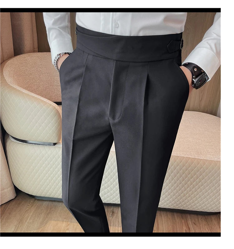 Pantalon Slim Homme Business Uni Noir