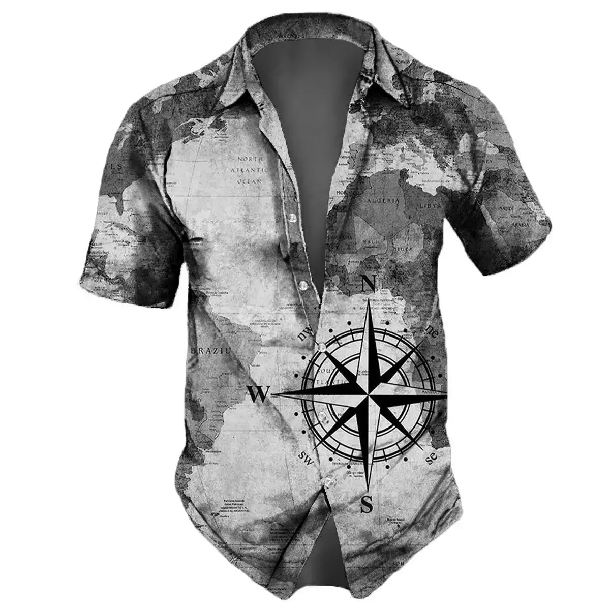 Chemise MC Hawaiian Nautique 3D Retro