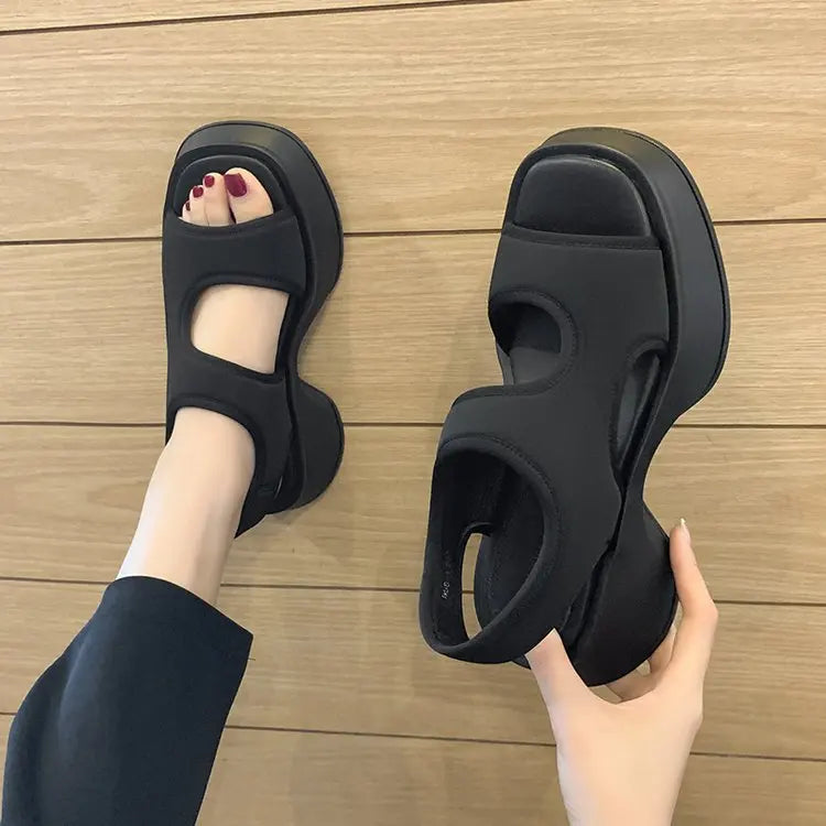 Compensées pour Femme Chaussures à Semelles, Sandales de dehors à Semelle Souple, Marche en Plein Air, à la Mode