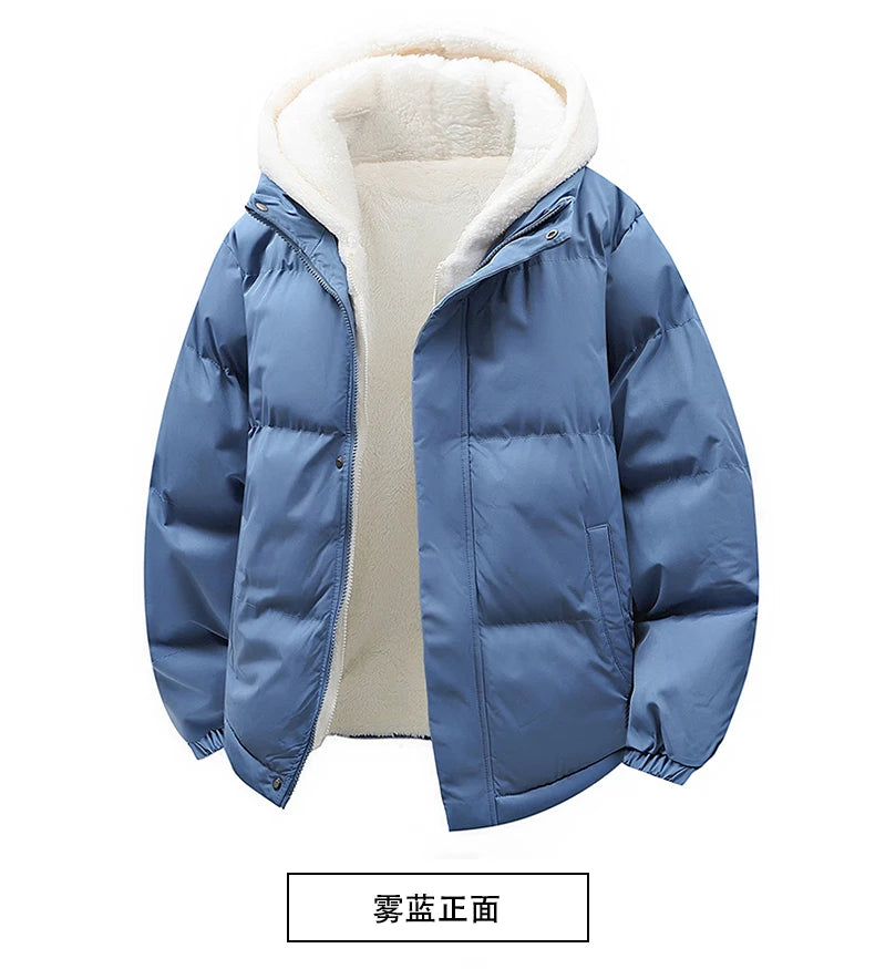 Parka Homme Agneau Fleece Faux 2 Pieces