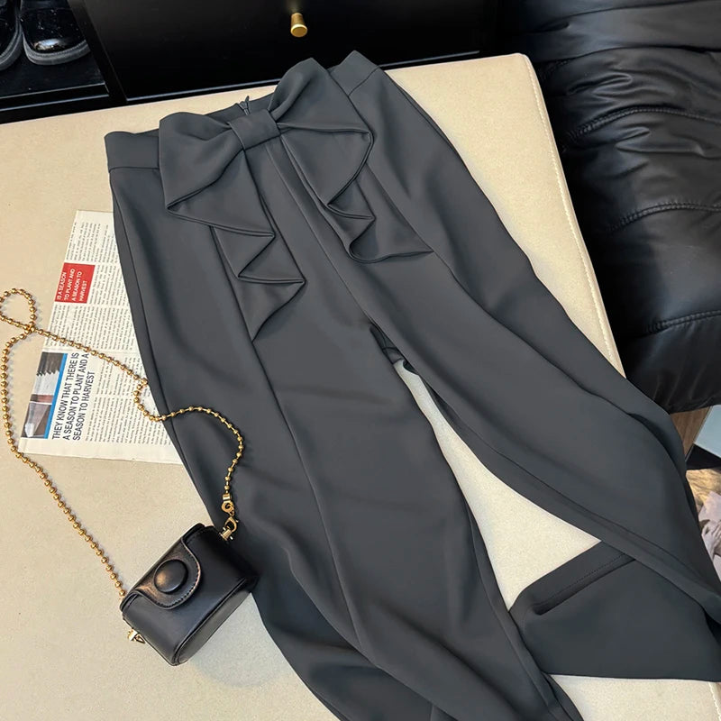 Pantalon Large Noeud Streetwear Femme