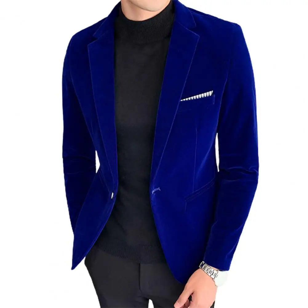Blazer Velours Slim Homme Elegant