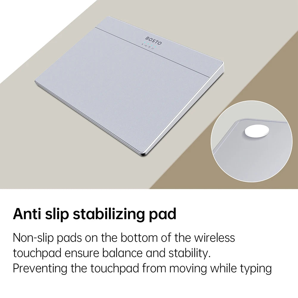 Portable Track Pad Multi-Gesture Wireless Touchpad Type-C Rechargeable Ergonomic Trackpad Mouse for Computer Notebook PC Laptop