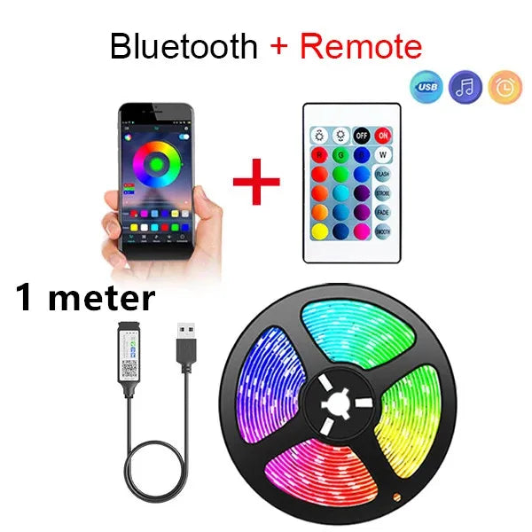 Ruban LED 5050 RGB App Bluetooth Déco