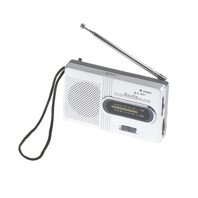 【TO】1PC Portable Mini Radio Handheld Dual Band SW/AM/FM Music Player Speaker with Telescopic Antenna Indoor/Outdoor Radio Stereo
