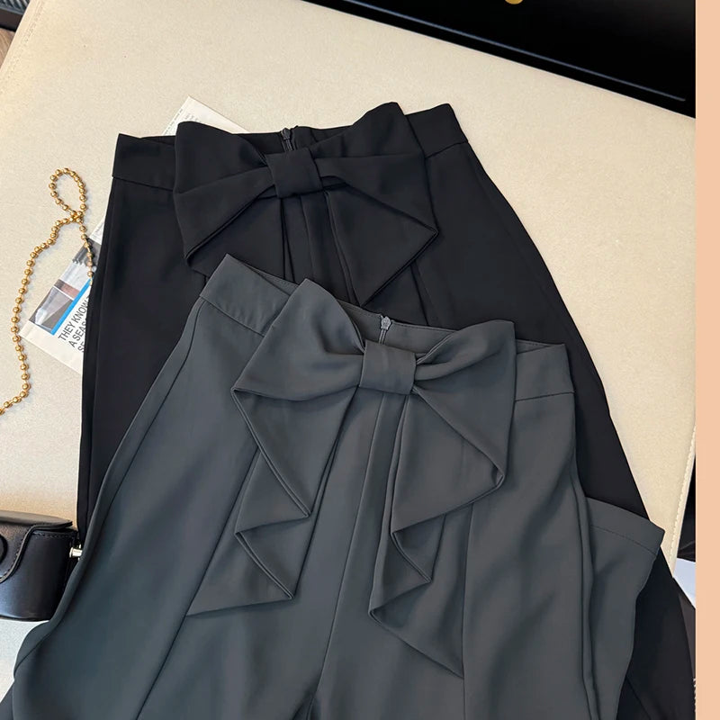Pantalon Large Noeud Streetwear Femme