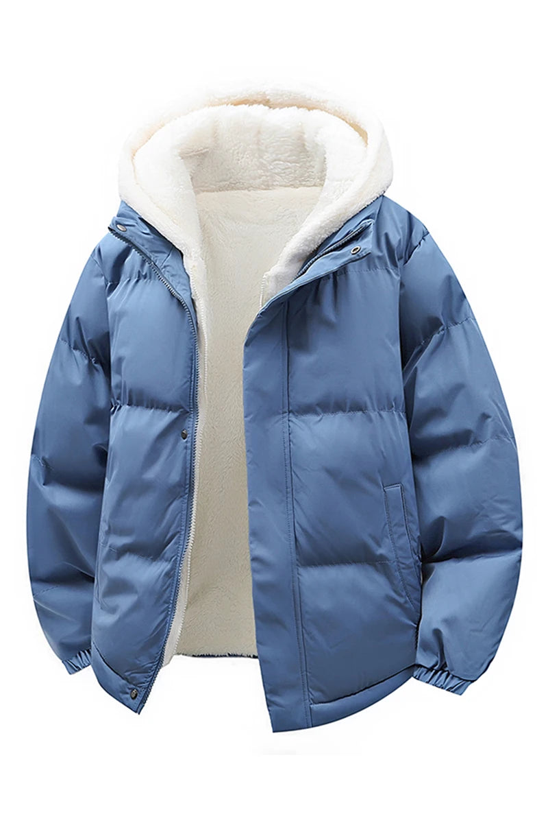 Parka Homme Agneau Fleece Faux 2 Pieces