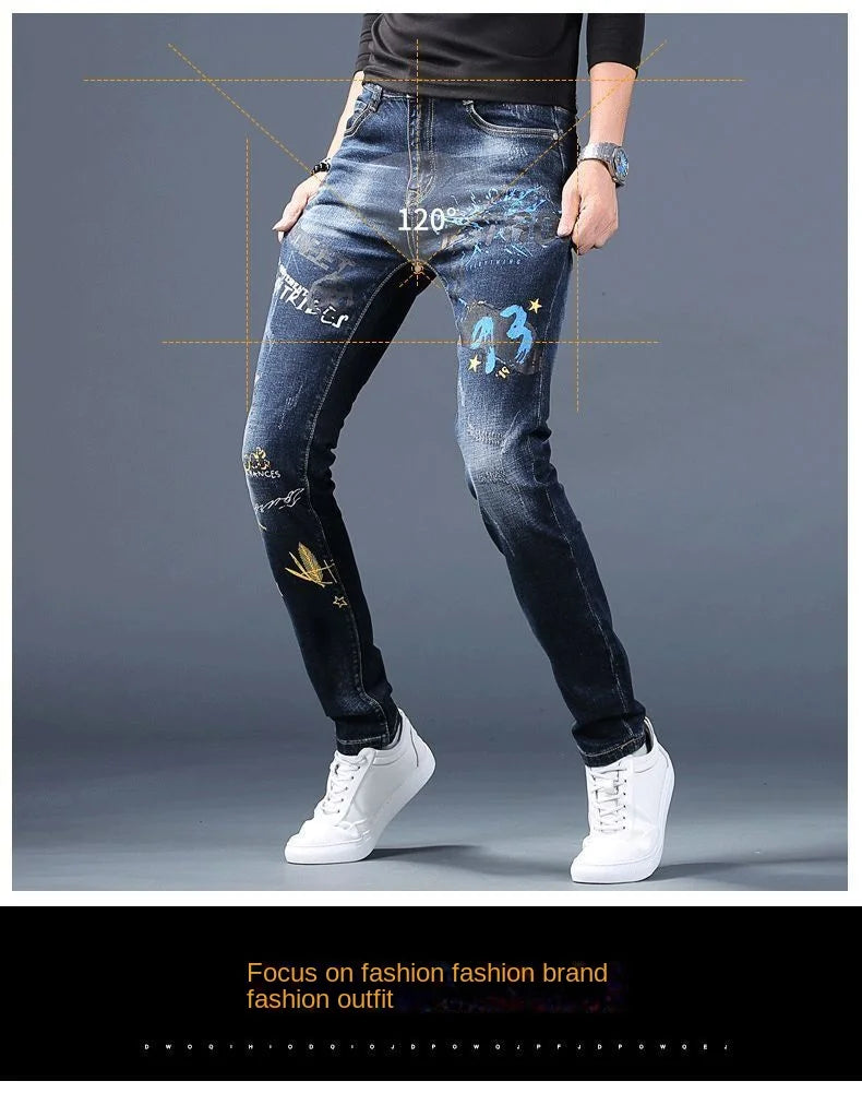 Jean Brode Patches Harajuku Slim Korean