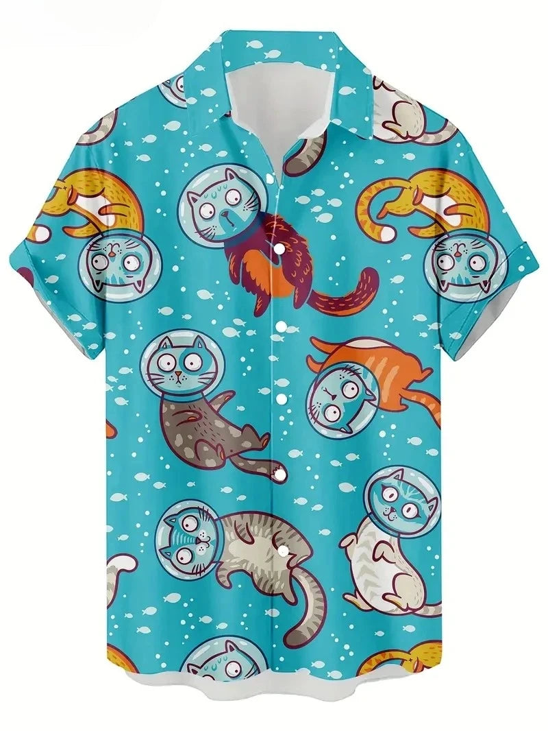 Chemise MC 3D Animaux Cartoon Quick-Dry