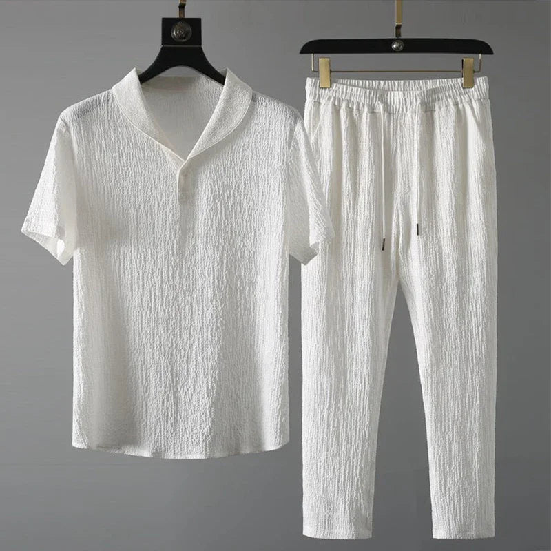 Ensemble 2 Pieces Chemise Pantalon Uni