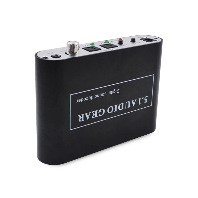 5.1 Audio Decoder Digital Sound DTS/AC3/PCM Optical to Stereo Surround Digital to Analog Converter HD 2 SPDIF 3.5 AUX Coaxial