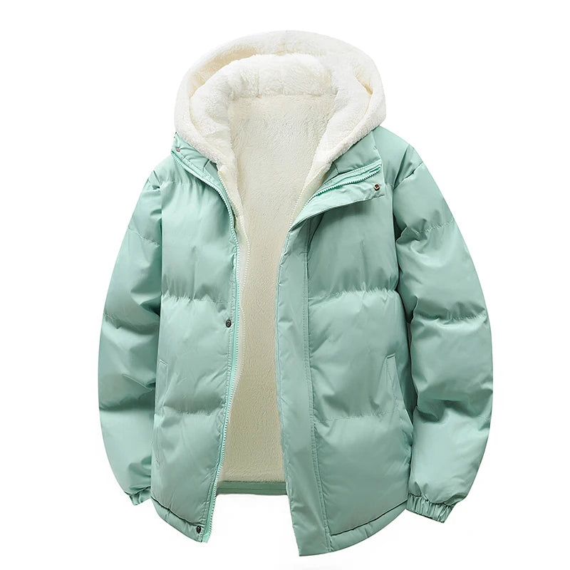 Parka Homme Agneau Fleece Faux 2 Pieces