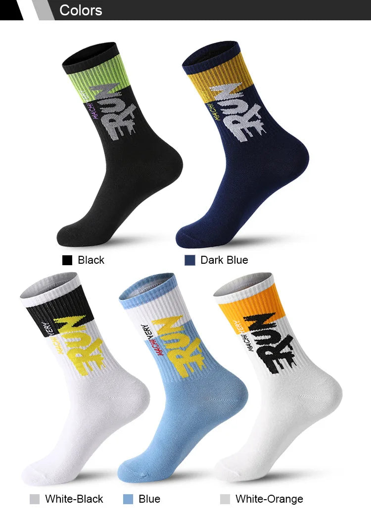 Sport Socks Breathable Sweat-absorbing Running Basketball Socks Quick Dry Outdoor Sport Trend Mid Calf Cycling Socks