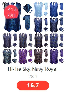Gilet Cravate Hi-Tie Soie 4 Pieces
