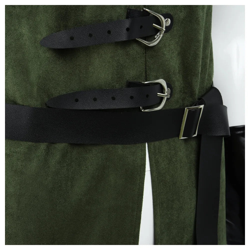 New Man's Fantasy Medieval Tunic Renaissance Vest Up Outerwear Eif Warrior Coats Outerwear Pirate Clothing Halloween Costume