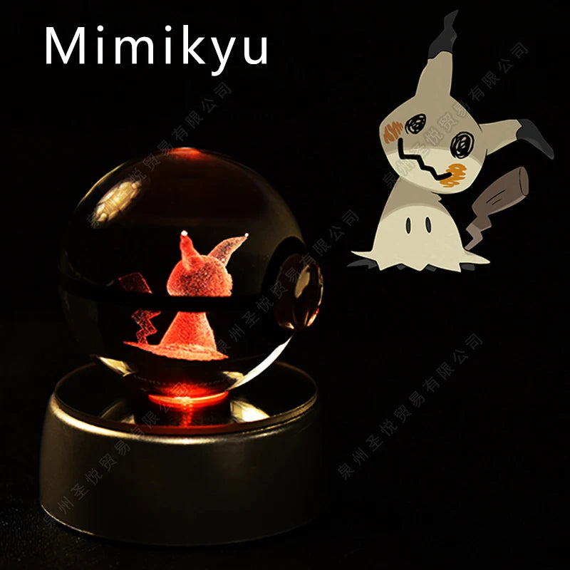 Veilleuse Pokémon 3D - Cristal de Collection (Pikachu/Gengar)
