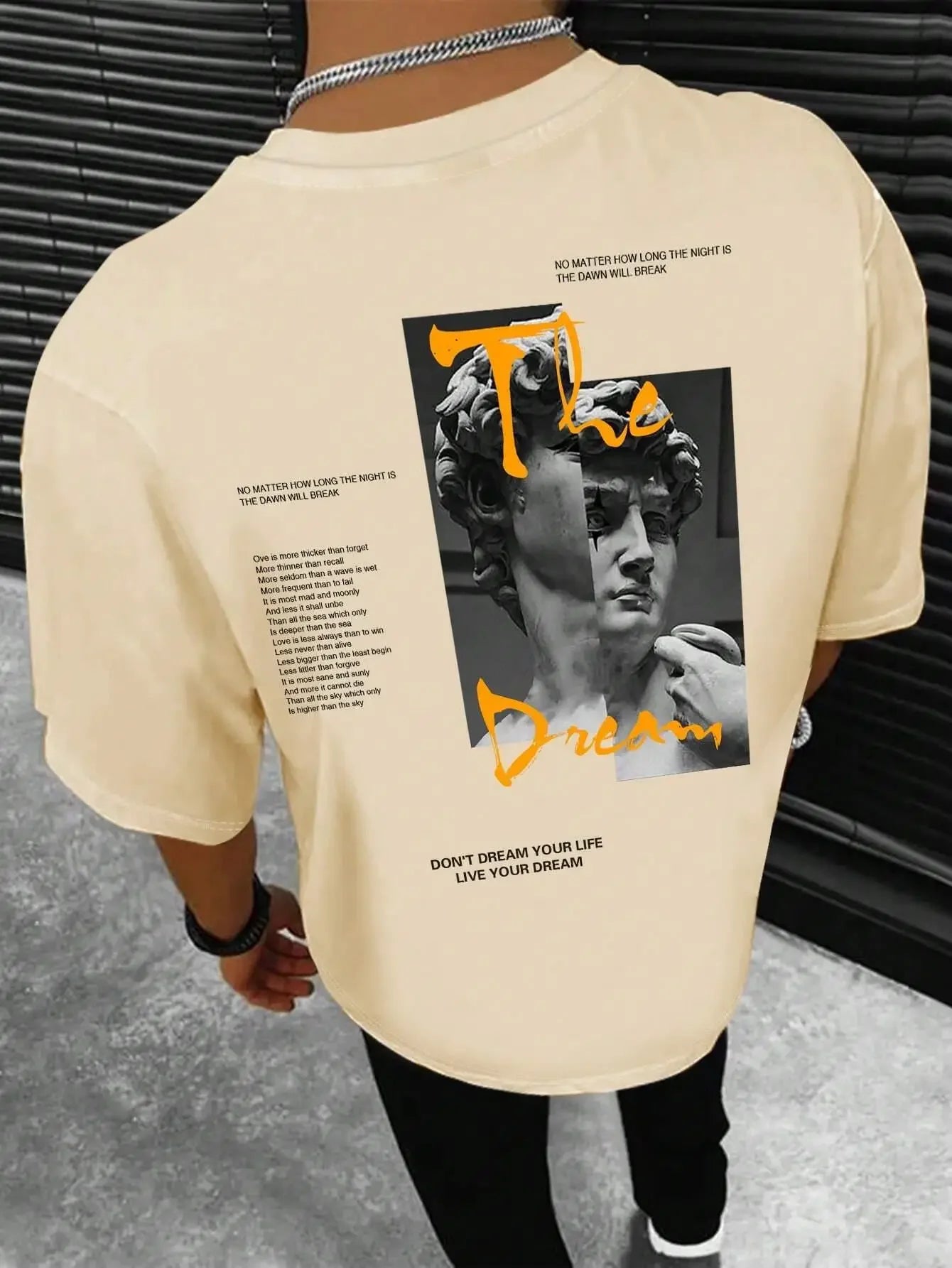 T-shirt Coton Streetwear "Live Your Dream"