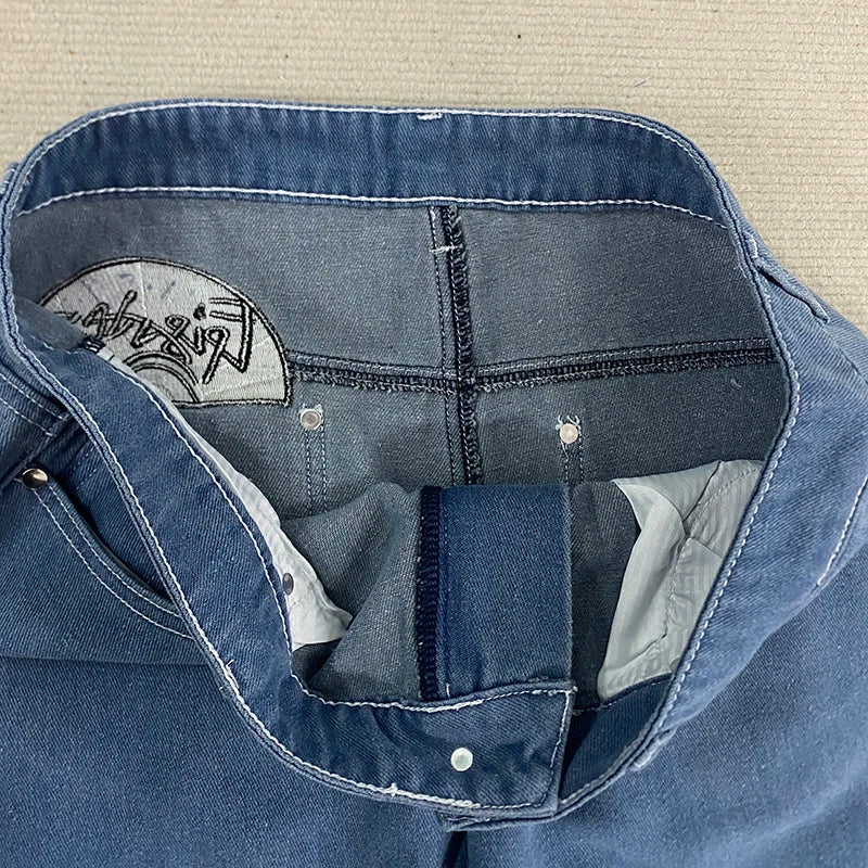 Pantalon Streetwear Brodé Couple Automne