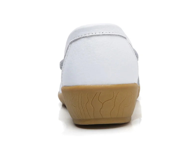 Woman Shoes Low Heels Casual Shoes Women's Loafers Slip On Flat Shoes Mocassins Femmes Comfortable Footwear Women Flats White