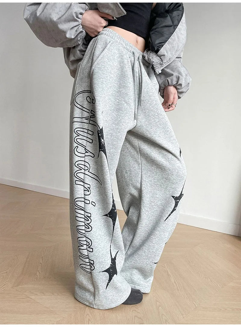 Jogging Streetwear Étoiles Lettres Femme