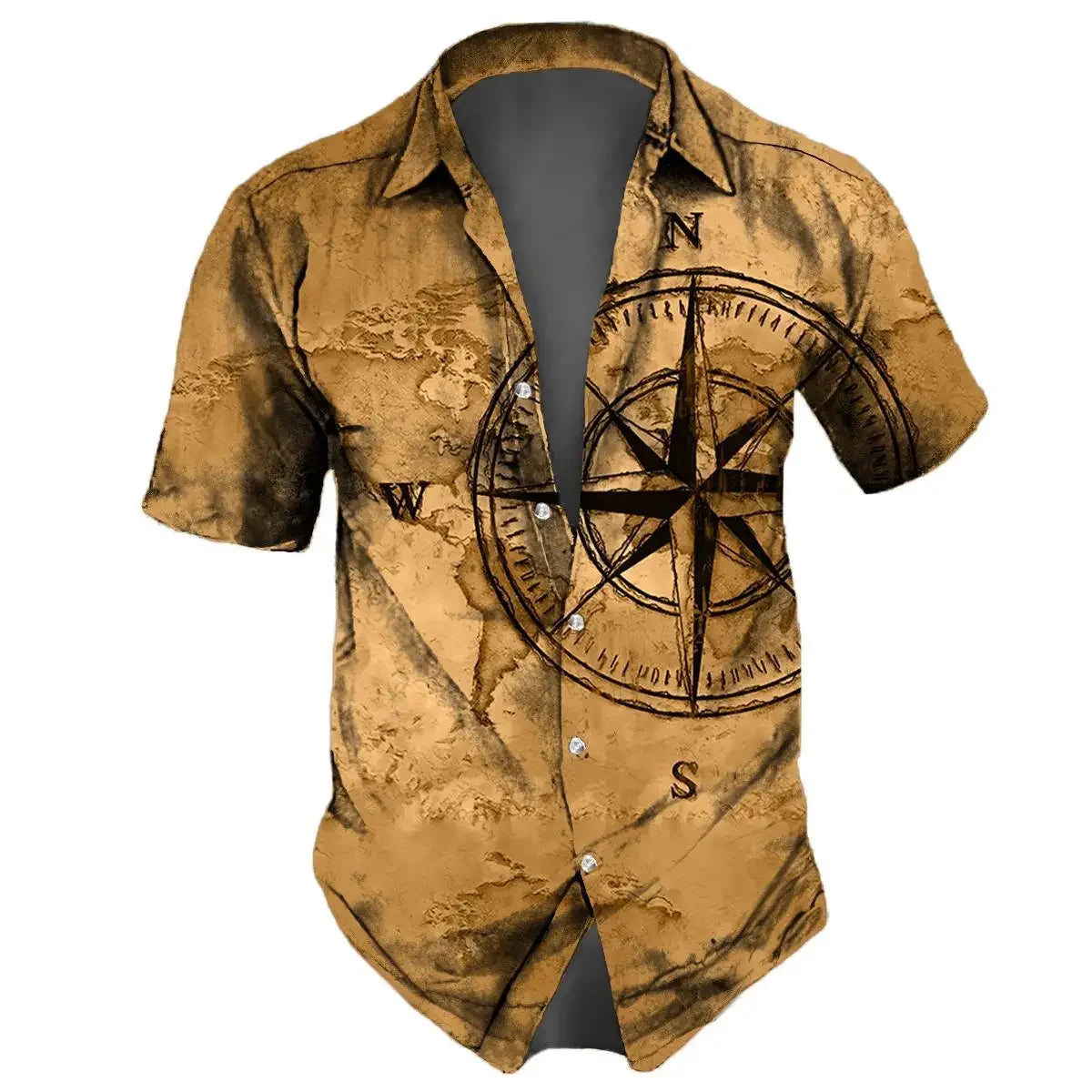 Chemise MC Hawaiian Nautique 3D Retro