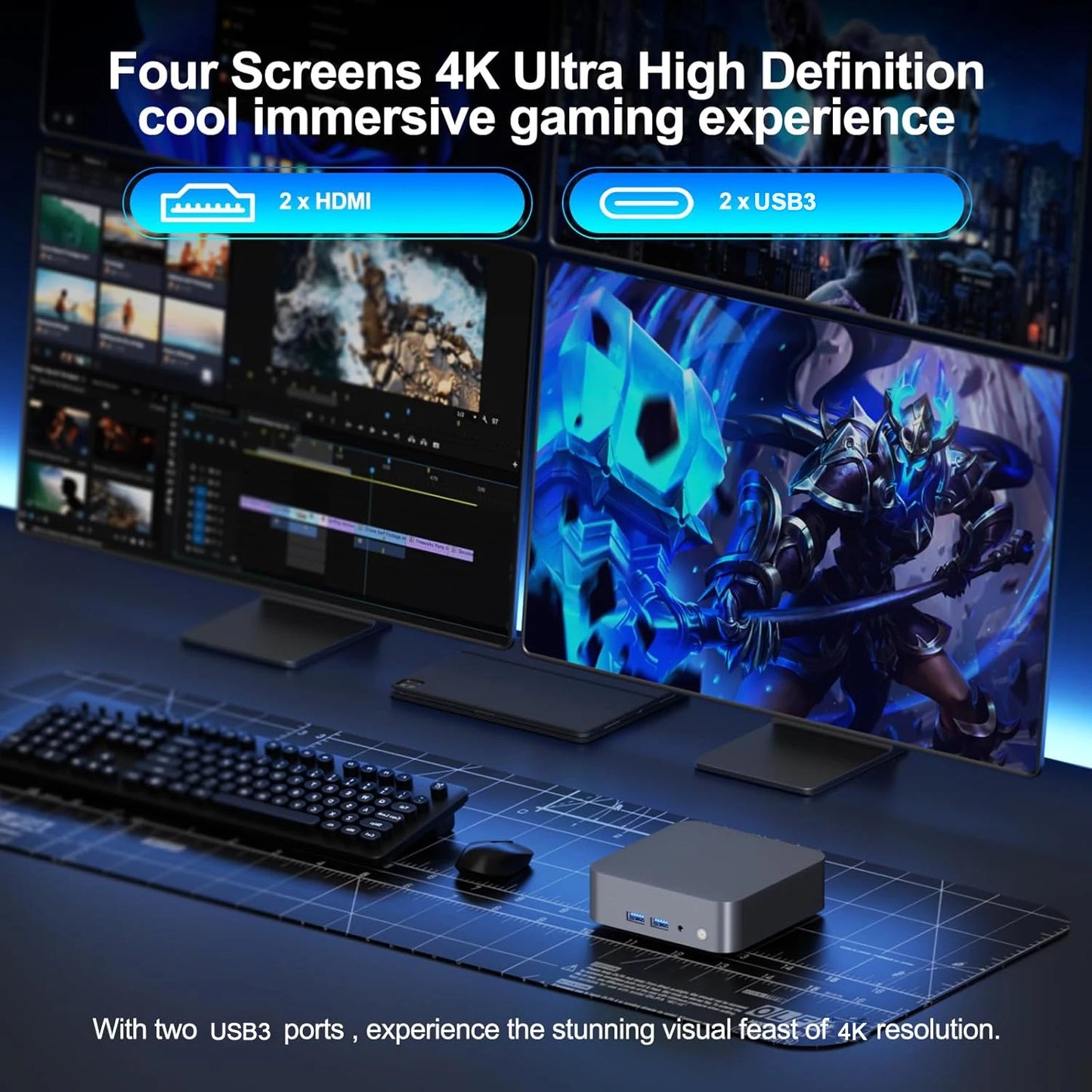 Portable MINI PC Core i9 10980HK Core i7 4510U Windows 11 16GB 32GB DDR4 2TB SSD Computer Gamer Office UHD Graphics Desktop PC