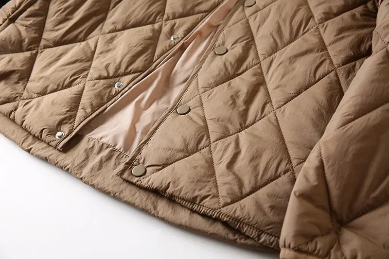 Manteau Coton Losange Couple Leger Hiver
