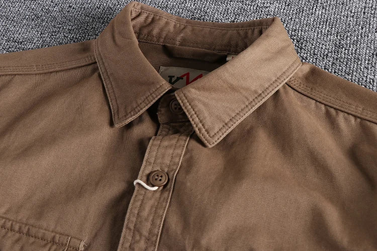 Chemise ML Cargo Coton Retro Japonais