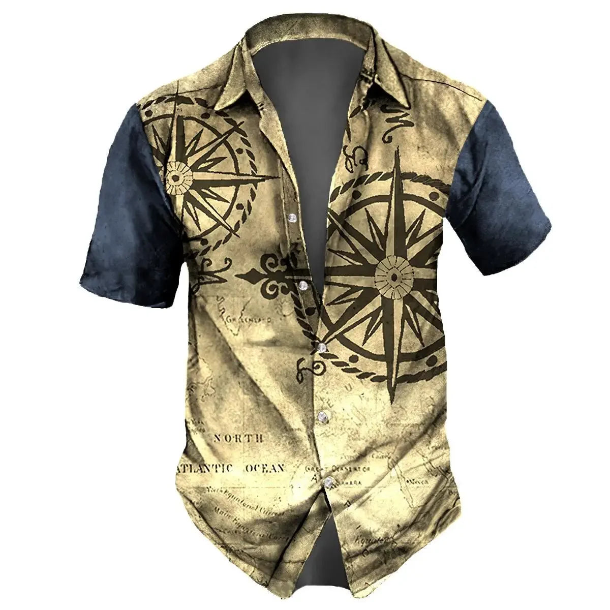 Chemise MC Hawaiian Nautique 3D Retro