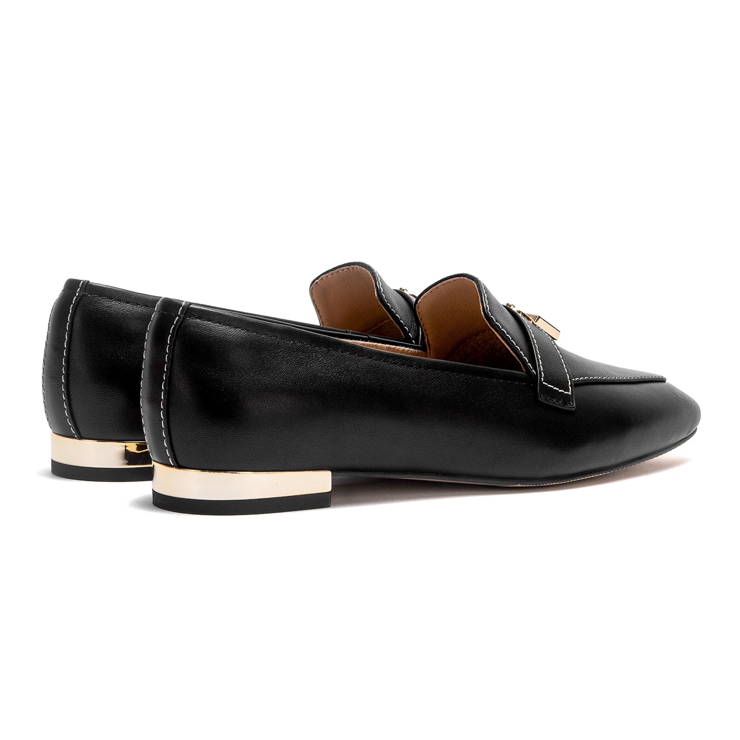 CHCH Women's Flat Shoes 2025 Autumn New Comfortable Cow Leather Black Business Commuter Women's Shoes