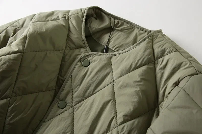 Manteau Coton Losange Couple Leger Hiver