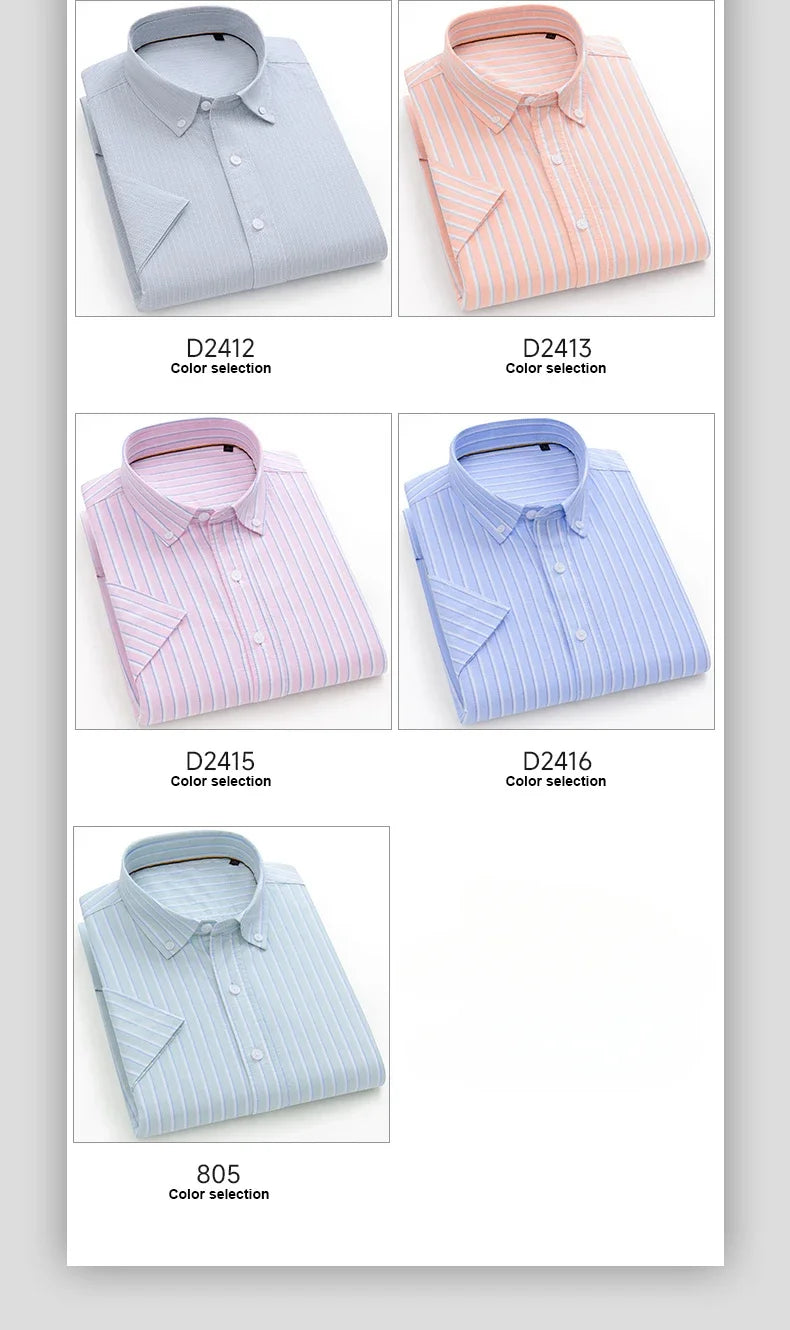 Chemise MC Coton Slim Fit Korean